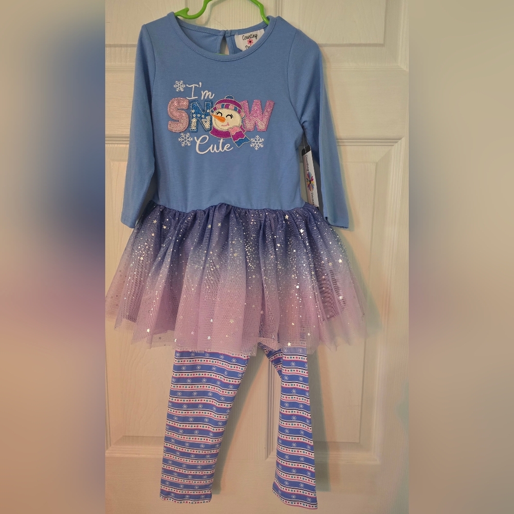 Blue and Purple Snow Cute Kids Costume